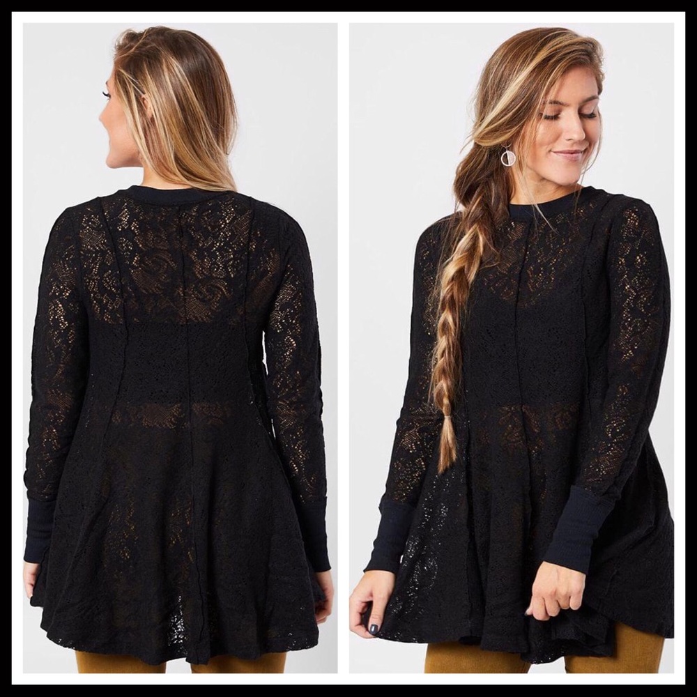 FREE PEOPLE BOHO TUNIC FLOWY A-LINE MINI DRESS A3C - Picture 10 of 16